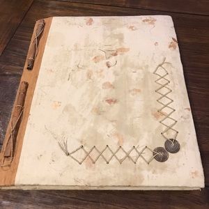 HANDMADE PHOTO ALBUM, SCRAPBOOK OR JOURNAL WITH HANDMADE PAPER